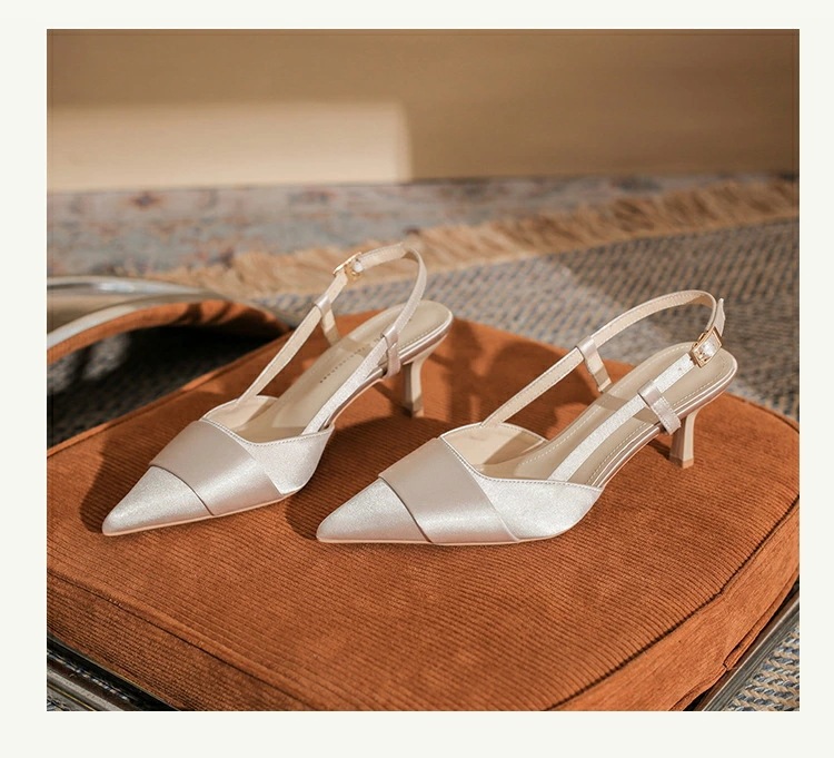 レディース サンダル パンプス バックストラップパンプス ハイヒールミュール シルク調 ポインテッドトゥバックストラップ 美脚 セパレートパンプス 6cm ピンヒール 細ヒール カジュアル オフィ レディース サンダル パンプス バックストラップパンプス ハイヒールミュール シルク調 ポインテッドトゥバックストラップ 美脚 セパレートパンプス 6cm ピンヒール 細ヒール カジュアル オフィ