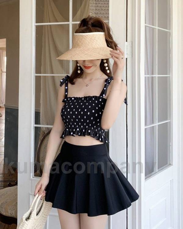 水着 レディース タンキニ 体型カバー ビキニ ハイウエスト ドット柄 Aライン フレア スカート ビスチェ 大きいサイズ 黒 韓国 可愛い 大人可愛い おしゃれ ママ セパレート 20代 30代 海 水着 レディース タンキニ 体型カバー ビキニ ハイウエスト ドット柄 Aライン フレア スカート ビスチェ 大きいサイズ 黒 韓国 可愛い 大人可愛い おしゃれ ママ セパレート 20代 30代 海