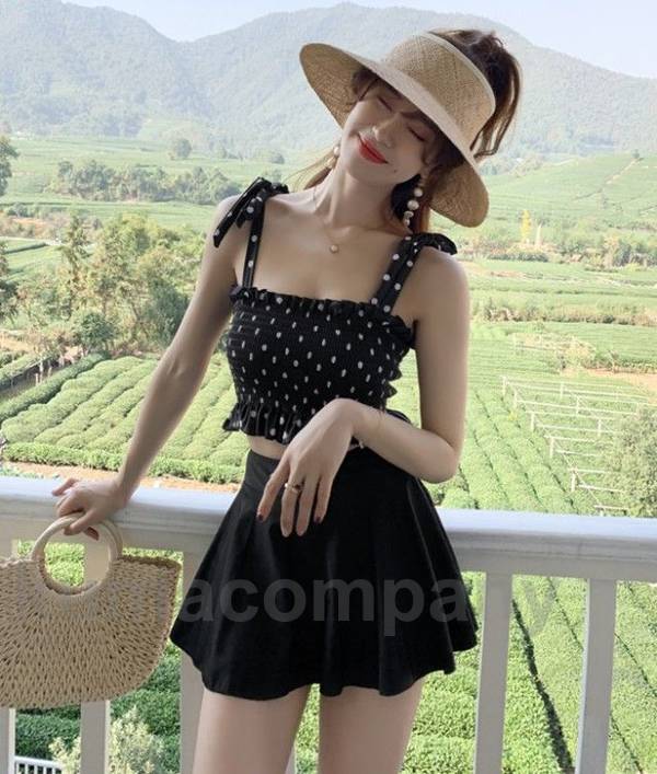 水着 レディース タンキニ 体型カバー ビキニ ハイウエスト ドット柄 Aライン フレア スカート ビスチェ 大きいサイズ 黒 韓国 可愛い 大人可愛い おしゃれ ママ セパレート 20代 30代 海 水着 レディース タンキニ 体型カバー ビキニ ハイウエスト ドット柄 Aライン フレア スカート ビスチェ 大きいサイズ 黒 韓国 可愛い 大人可愛い おしゃれ ママ セパレート 20代 30代 海