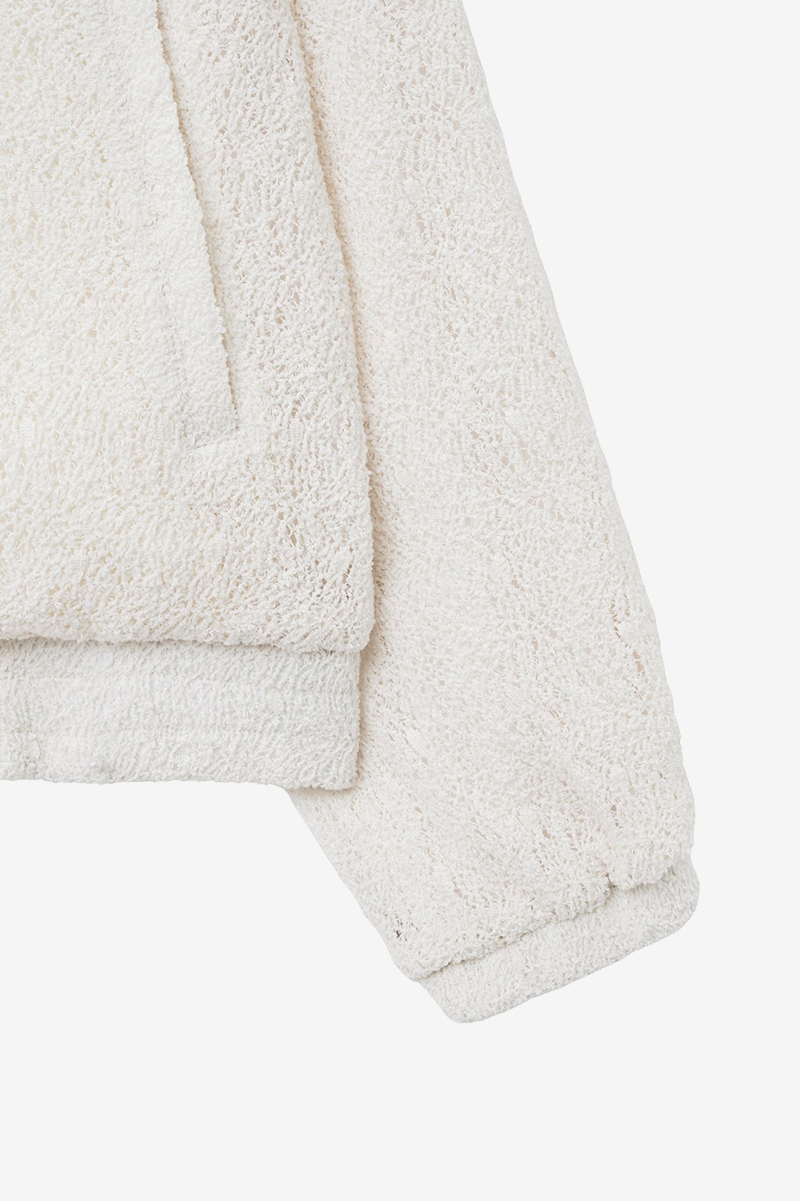 【INSILENCE】 LACE ZIP-UP JUMPER : IVORY