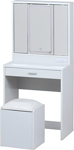 不二貿易(Fujiboeki) ドレッサー 鏡台 幅60*奥行39*高さ130cm ホワイト 三面鏡 不二貿易(Fujiboeki) ドレッサー 鏡台 幅60*奥行39*高さ130cm ホワイト 三面鏡