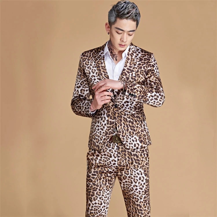 アニマルプリント メンズスーツ スーツセット 上下セット タキシード メンズ タキシードフォーマル 演出舞台 結婚式/パーティ/司会 スーツ/ズボンの2点セット 大きいサイズ有り ヒョウ柄/レオパード アニマルプリント メンズスーツ スーツセット 上下セット タキシード メンズ タキシードフォーマル 演出舞台 結婚式/パーティ/司会 スーツ/ズボンの2点セット 大きいサイズ有り ヒョウ柄/レオパード
