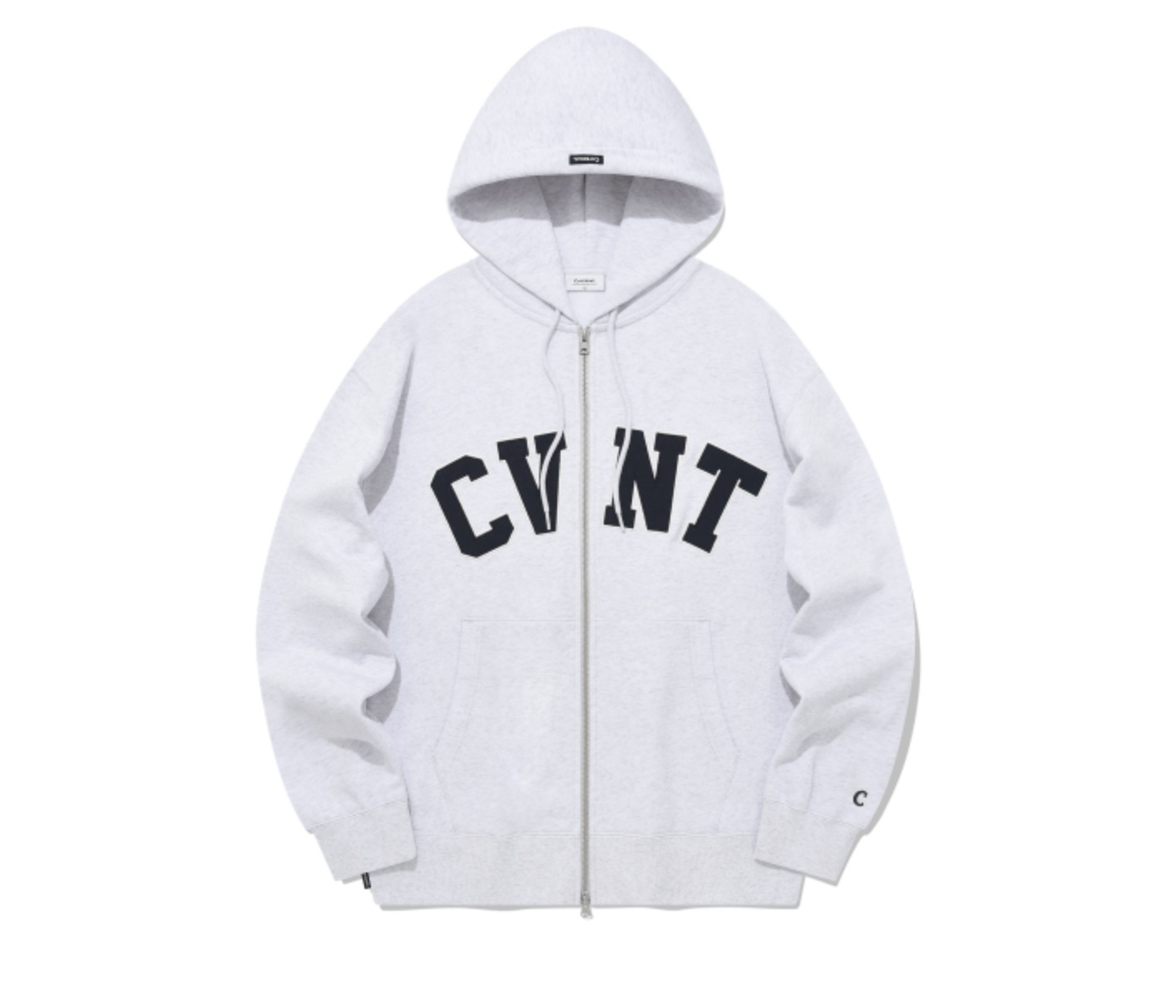 オーバーフィット CVNT フーディー ジップアップ (ネイビー,グレー)