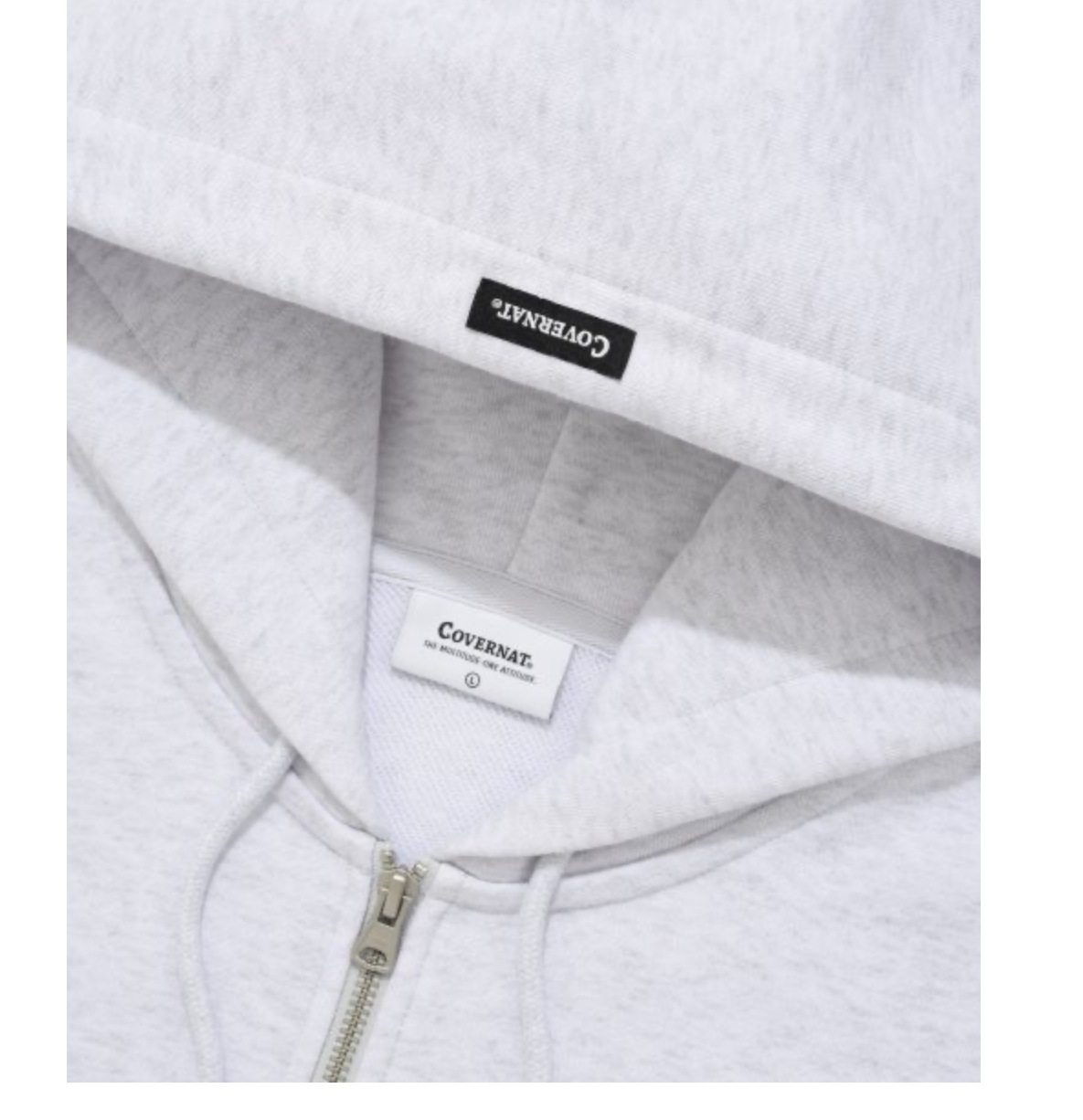 オーバーフィット CVNT フーディー ジップアップ (ネイビー,グレー)