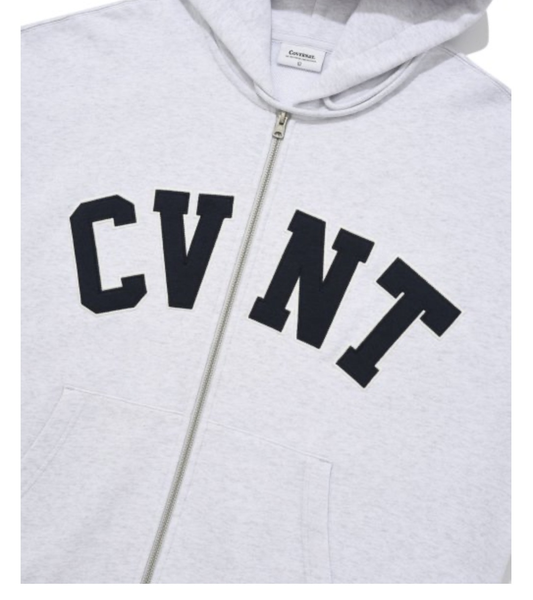 オーバーフィット CVNT フーディー ジップアップ (ネイビー,グレー)