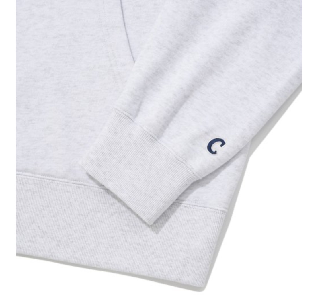 オーバーフィット CVNT フーディー ジップアップ (ネイビー,グレー)