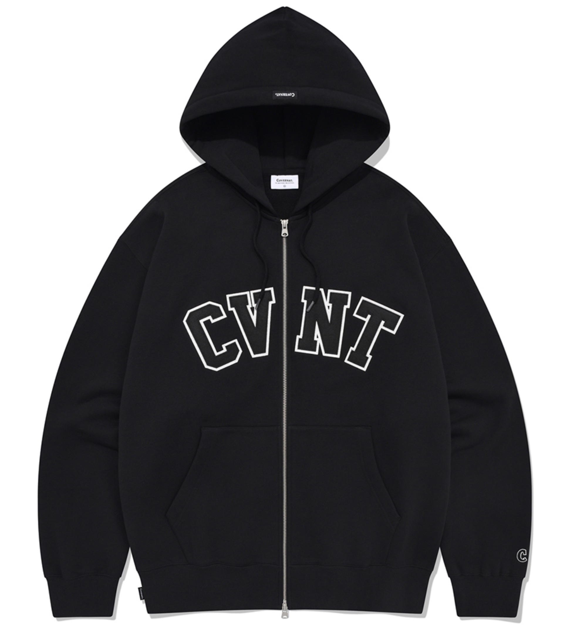 オーバーフィット CVNT フーディー ジップアップ (ネイビー,グレー)