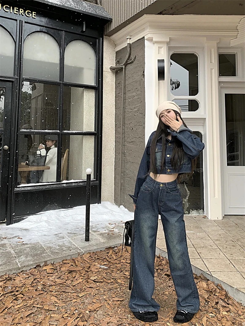 【送料無料】デニムジャケット デニムパンツ セットアップ ジーンズ ジーパン ショート ワイド パンツ ストレート アウター 羽織り ウォッシュ加工 学生 上下セットカジュアル ハイウエスト 【送料無料】デニムジャケット デニムパンツ セットアップ ジーンズ ジーパン ショート ワイド パンツ ストレート アウター 羽織り ウォッシュ加工 学生 上下セットカジュアル ハイウエスト