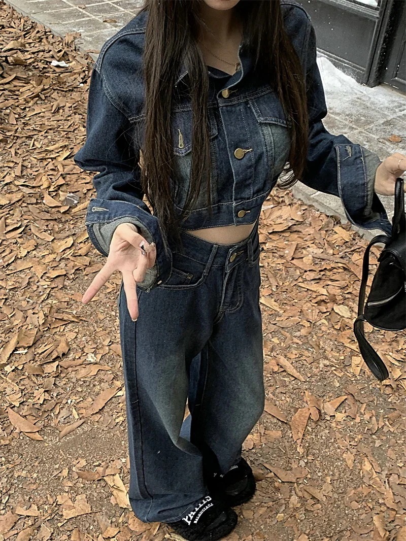 【送料無料】デニムジャケット デニムパンツ セットアップ ジーンズ ジーパン ショート ワイド パンツ ストレート アウター 羽織り ウォッシュ加工 学生 上下セットカジュアル ハイウエスト 【送料無料】デニムジャケット デニムパンツ セットアップ ジーンズ ジーパン ショート ワイド パンツ ストレート アウター 羽織り ウォッシュ加工 学生 上下セットカジュアル ハイウエスト