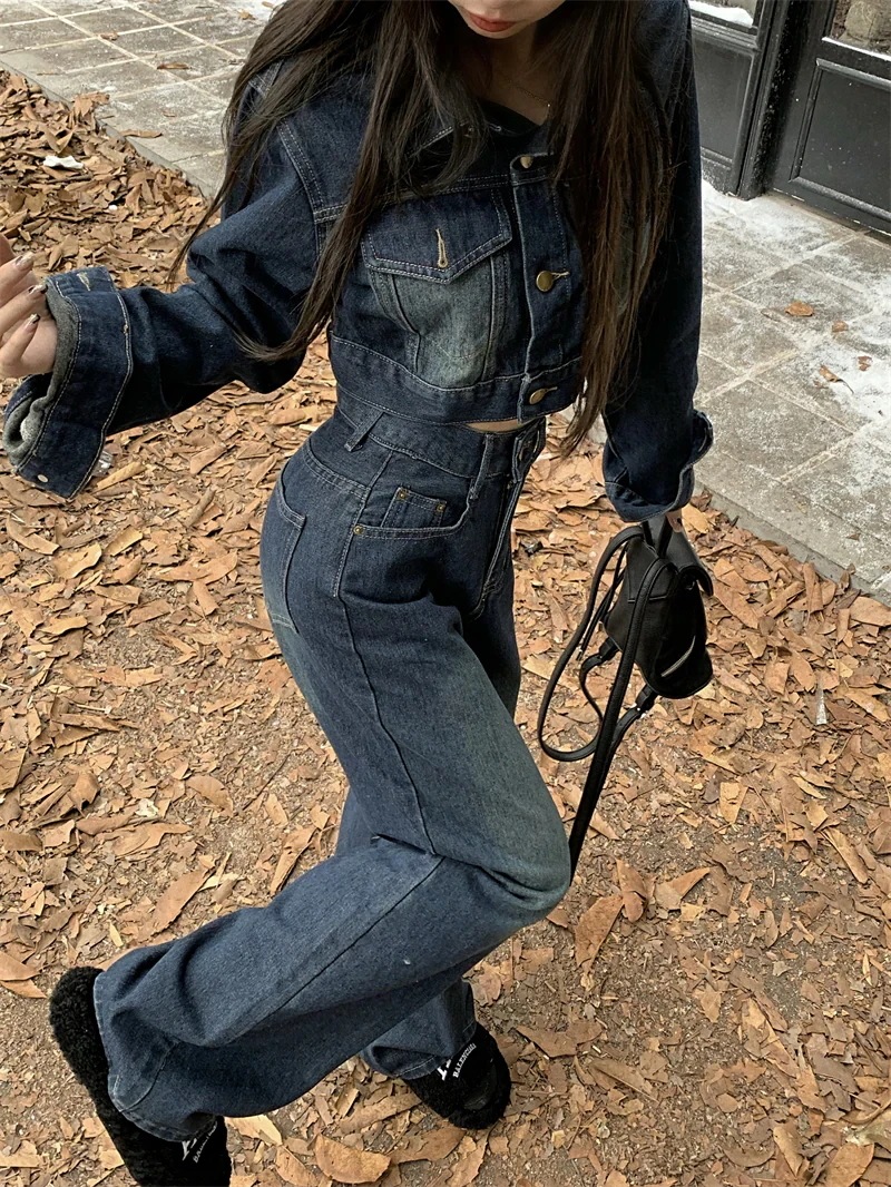 【送料無料】デニムジャケット デニムパンツ セットアップ ジーンズ ジーパン ショート ワイド パンツ ストレート アウター 羽織り ウォッシュ加工 学生 上下セットカジュアル ハイウエスト 【送料無料】デニムジャケット デニムパンツ セットアップ ジーンズ ジーパン ショート ワイド パンツ ストレート アウター 羽織り ウォッシュ加工 学生 上下セットカジュアル ハイウエスト