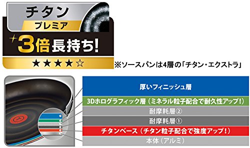 ティファール フライパン 鍋 9点 セット ガス火専用 「 インジニオ・ネオ グランブルー・プレミア セット9 」 チタン プレミア 5層コーティング L61491 取っ手のとれる T-fal 【IH