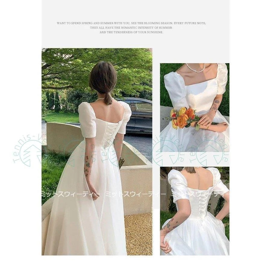 ウェディングドレス aラインドレス ウエディングドレス チュール 二次会 花嫁 パーティードレス 披