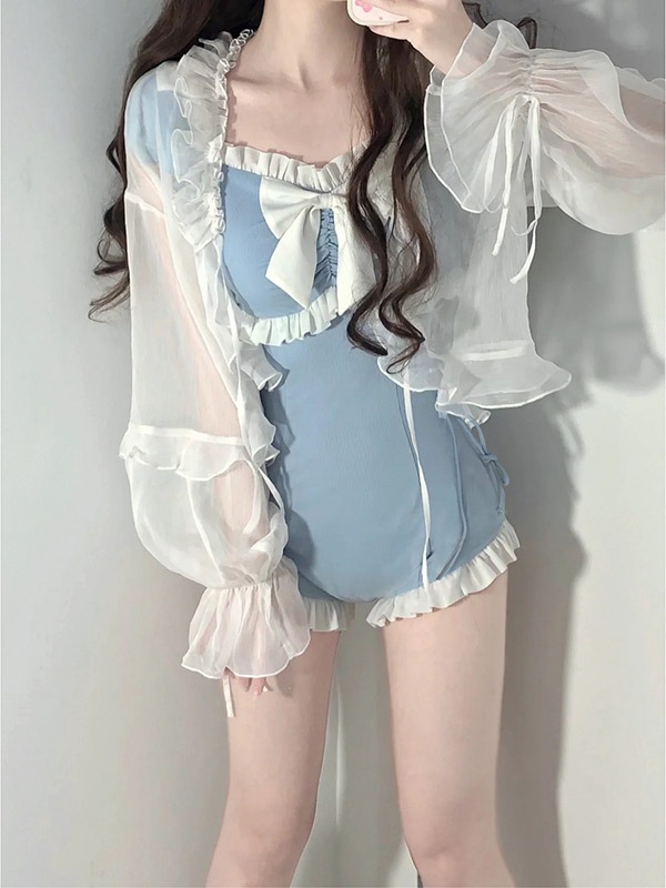 フリル ワンピース水着 体型カバー ブルー ブラック パッド付 無地 S M L XL かわいい レディース水着 パレオ追加可 フリル ワンピース水着 体型カバー ブルー ブラック パッド付 無地 S M L XL かわいい レディース水着 パレオ追加可