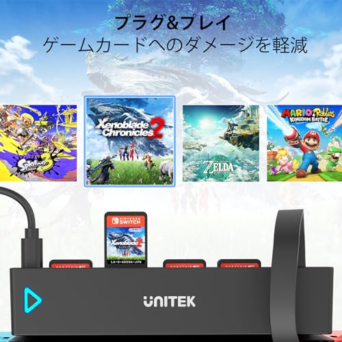 Unitek 2024年 遠隔操作できる8切替 Switch多機能カードリーダー切り替え器 【Nintendo Switch&Switch OLED対応】 切り替え8 コンパクト おしゃれ