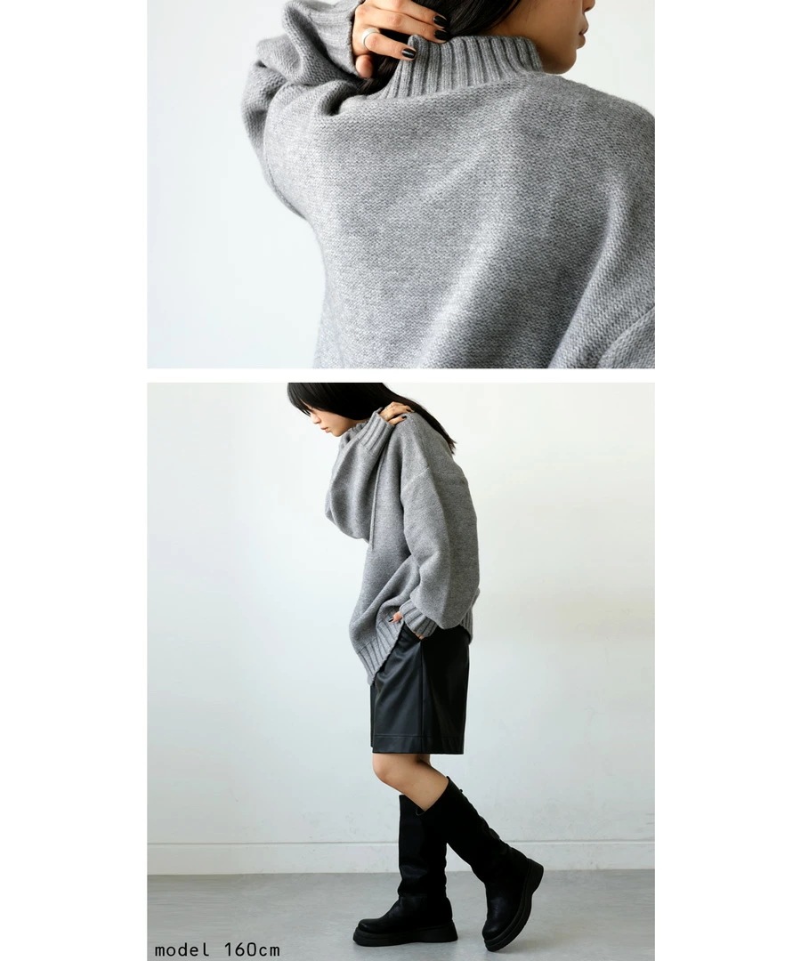 ハーフジップニット ニット レディース トップス 長袖 ・9月19日10時再販メール便不可 ハーフジップニット ニット レディース トップス 長袖 ・9月19日10時再販メール便不可