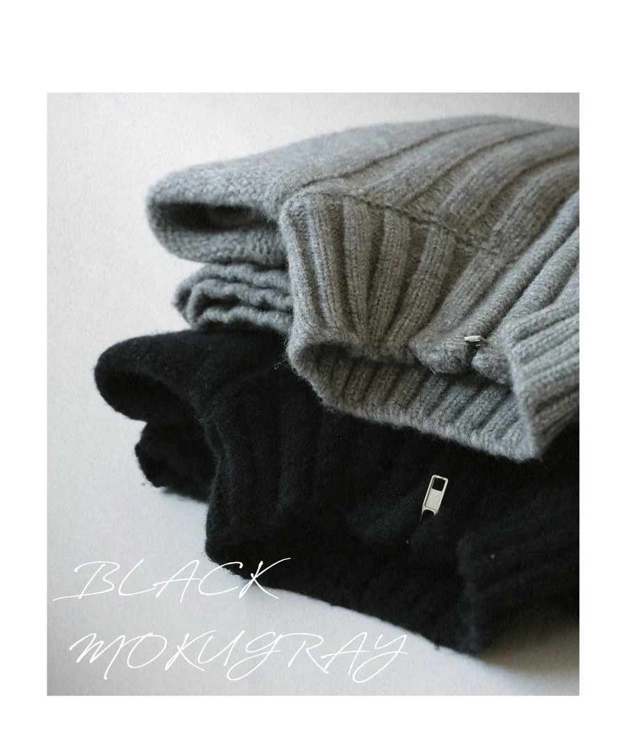 ハーフジップニット ニット レディース トップス 長袖 ・9月19日10時再販メール便不可 ハーフジップニット ニット レディース トップス 長袖 ・9月19日10時再販メール便不可