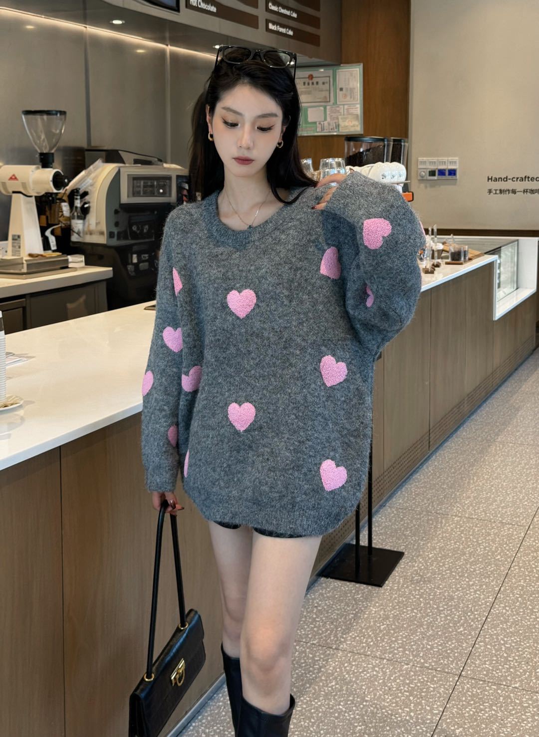 【急速出荷!】25ニット ハート柄 ジャカードニット プルオーバー セーター ルーズ トップス 長袖 レトロ 韓国ファッション レディース 【急速出荷!】25ニット ハート柄 ジャカードニット プルオーバー セーター ルーズ トップス 長袖 レトロ 韓国ファッション レディース