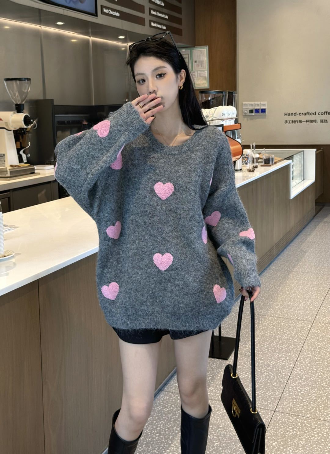 【急速出荷!】25ニット ハート柄 ジャカードニット プルオーバー セーター ルーズ トップス 長袖 レトロ 韓国ファッション レディース 【急速出荷!】25ニット ハート柄 ジャカードニット プルオーバー セーター ルーズ トップス 長袖 レトロ 韓国ファッション レディース