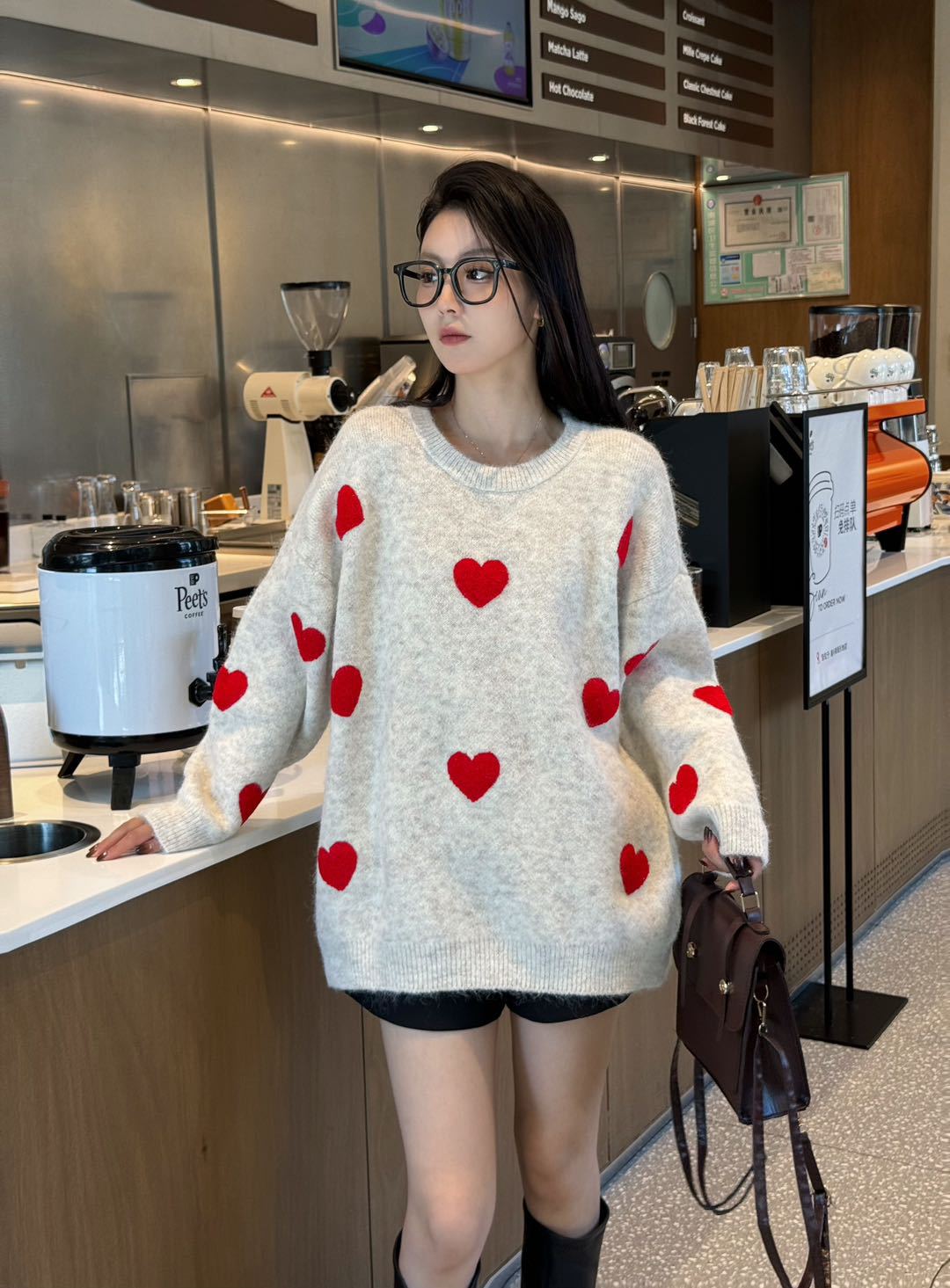 【急速出荷!】25ニット ハート柄 ジャカードニット プルオーバー セーター ルーズ トップス 長袖 レトロ 韓国ファッション レディース 【急速出荷!】25ニット ハート柄 ジャカードニット プルオーバー セーター ルーズ トップス 長袖 レトロ 韓国ファッション レディース