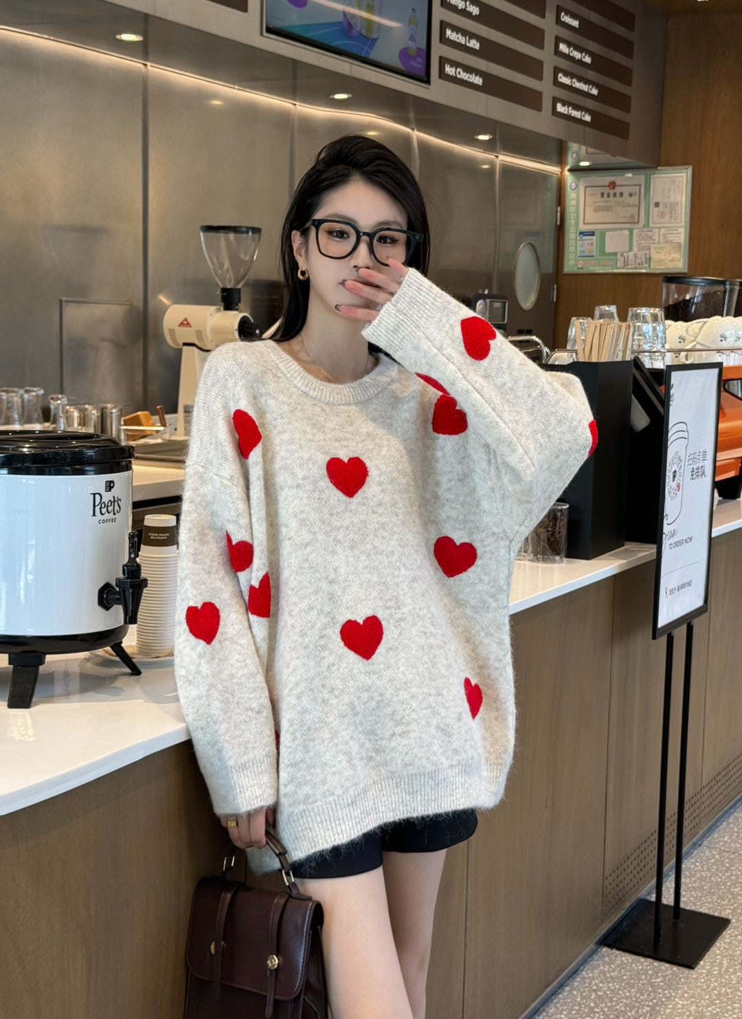 【急速出荷!】25ニット ハート柄 ジャカードニット プルオーバー セーター ルーズ トップス 長袖 レトロ 韓国ファッション レディース 【急速出荷!】25ニット ハート柄 ジャカードニット プルオーバー セーター ルーズ トップス 長袖 レトロ 韓国ファッション レディース