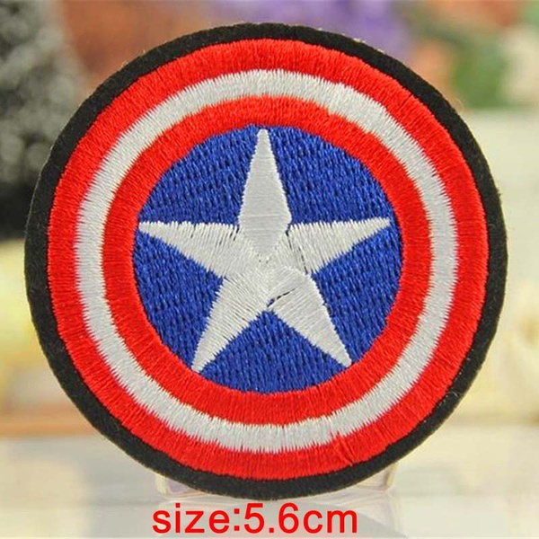2 PCSファッションキャプテンアメリカそれに衣類のパッチワークのパッチワークのパッチに刺繍の鉄 2 PCSファッションキャプテンアメリカそれに衣類のパッチワークのパッチワークのパッチに刺繍の鉄