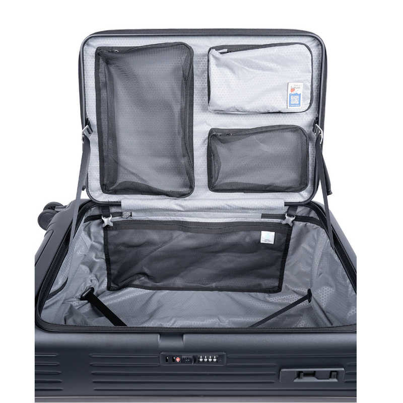 A.L.I スーツケース ジッパータイプ 宿泊目安:4~6日間 65L 横開きフロントオープン 前輪ストッパー 内装抗菌・防臭加工 亜麻色 MX-8011RV-24 A.L.I スーツケース ジッパータイプ 宿泊目安:4~6日間 65L 横開きフロントオープン 前輪ストッパー 内装抗菌・防臭加工 亜麻色 MX-8011RV-24