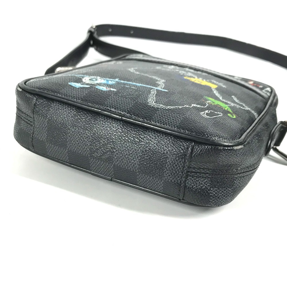 ショルダーバッグ ダヌーブ PM NM ダミエグラフィットマップ カバン 斜め掛け ポシェット ダミエグラフィットキャンバス ブラック