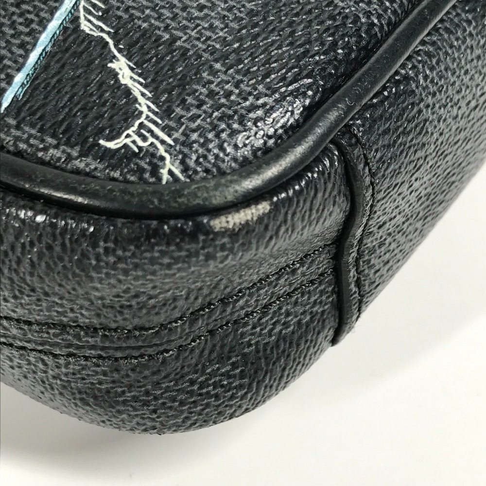 ショルダーバッグ ダヌーブ PM NM ダミエグラフィットマップ カバン 斜め掛け ポシェット ダミエグラフィットキャンバス ブラック