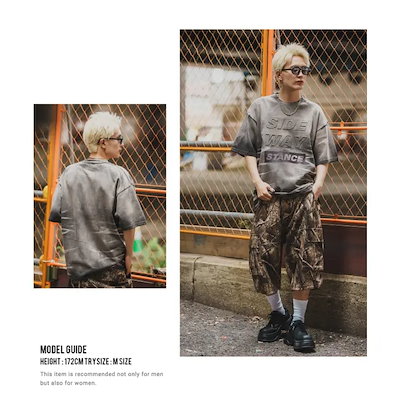 Tシャツ メンズ SIDEWAY STANCE サイドウェイスタンス エンボス ロゴプリント アメカジ カジュアル スケーター ストリート 古着MIX 韓国