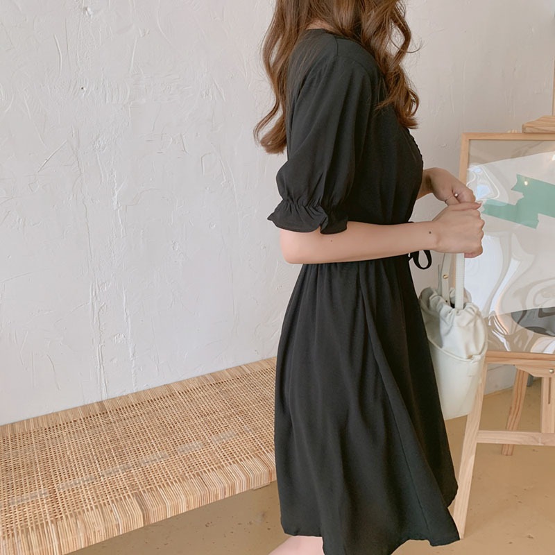 ワンピース デート ミモレ ミモレ丈 袖あり 半袖 Vネック 夏 10代 20代 30代 レディース 個性的 ホワイト ブラック S M L XL レトロ ウエストマーク こなれ感 エレガント ワンピース デート ミモレ ミモレ丈 袖あり 半袖 Vネック 夏 10代 20代 30代 レディース 個性的 ホワイト ブラック S M L XL レトロ ウエストマーク こなれ感 エレガント