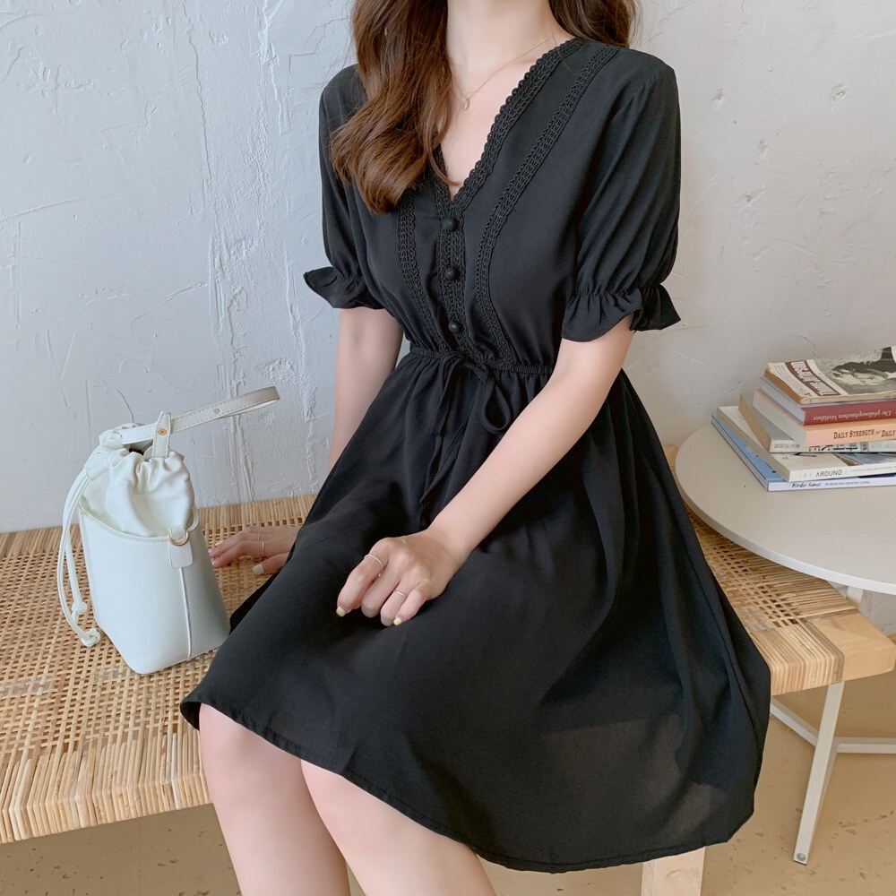 ワンピース デート ミモレ ミモレ丈 袖あり 半袖 Vネック 夏 10代 20代 30代 レディース 個性的 ホワイト ブラック S M L XL レトロ ウエストマーク こなれ感 エレガント ワンピース デート ミモレ ミモレ丈 袖あり 半袖 Vネック 夏 10代 20代 30代 レディース 個性的 ホワイト ブラック S M L XL レトロ ウエストマーク こなれ感 エレガント