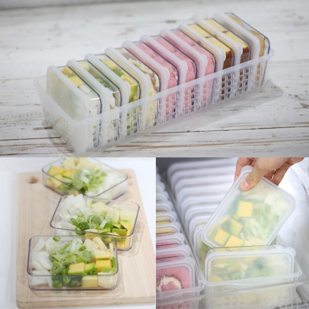 安全な冷蔵庫食材保管容器4種セット(計10P)洗練された冷蔵庫実利食品保管容器 安全な冷蔵庫食材保管容器4種セット(計10P)洗練された冷蔵庫実利食品保管容器