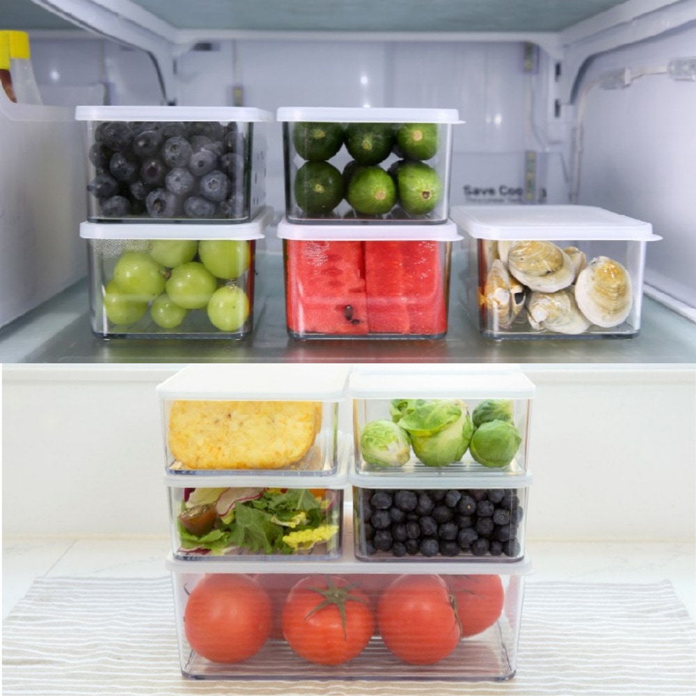 安全な冷蔵庫食材保管容器4種セット(計10P)洗練された冷蔵庫実利食品保管容器 安全な冷蔵庫食材保管容器4種セット(計10P)洗練された冷蔵庫実利食品保管容器