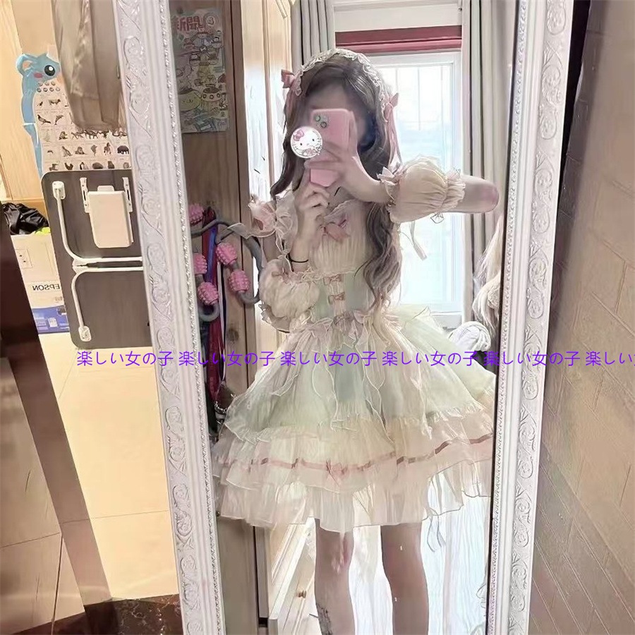 Q10人気新品!のかわいいロリータワンピース二次元コスプレドレスかわいいロリーワンピース+リボンのモップスーツ学園祭文化祭 Q10人気新品!のかわいいロリータワンピース二次元コスプレドレスかわいいロリーワンピース+リボンのモップスーツ学園祭文化祭
