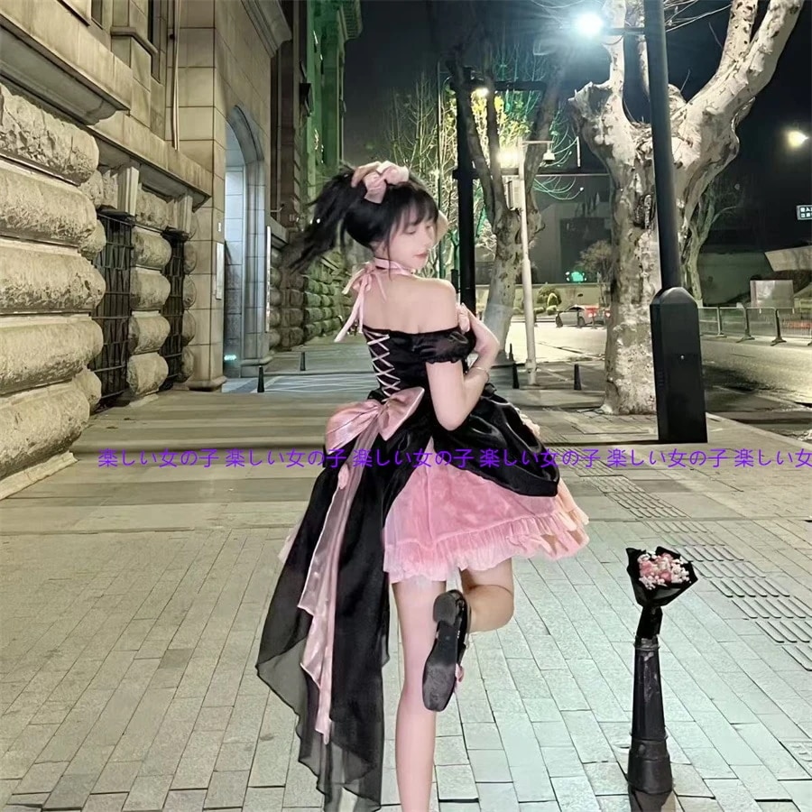 Q10人気新品!のかわいいロリータワンピース二次元コスプレドレスかわいいロリーワンピース+リボンのモップスーツ学園祭文化祭 Q10人気新品!のかわいいロリータワンピース二次元コスプレドレスかわいいロリーワンピース+リボンのモップスーツ学園祭文化祭