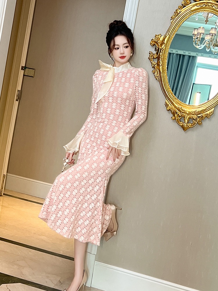 【JY.上品】 2025秋冬新品 優しい マーメイド リボン ドレス パーティー キャバ 大人 同窓会 披露宴 卒業式 結婚式 演奏会 ウェディング 二次会 メガ割