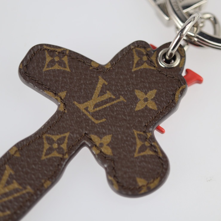 ルイ ヴィトン LVコミック ポルトクレ ハンマー MP3107 キーホルダー モノグラムキャンバス ブラウン【本物保証】