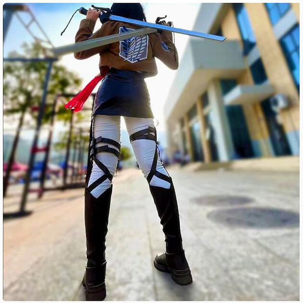 【フルセット】進撃の巨人 コスプレ衣装 S～Mサイズ ウィッグ・ブーツ付き Amazon.co.jp: [fun costumes] 進撃の巨人 調査兵団 ミカサ