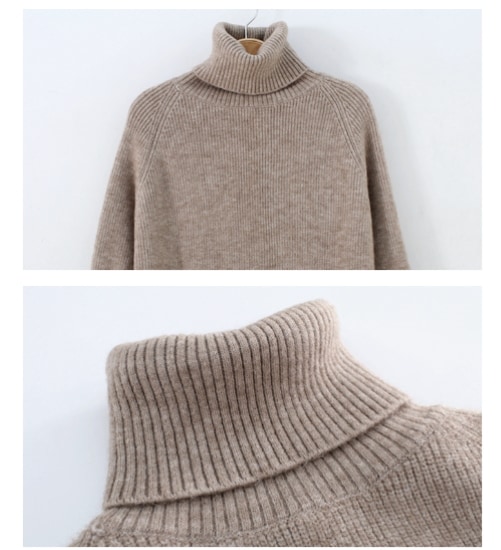 【取寄：納期2週間】ニットワンピース レディース セーターワンピース タートルネック ハイネック 長袖 シンプル 無地 ロング丈 カジュアル お出掛け おしゃれ プルオーバー ニットワンピ