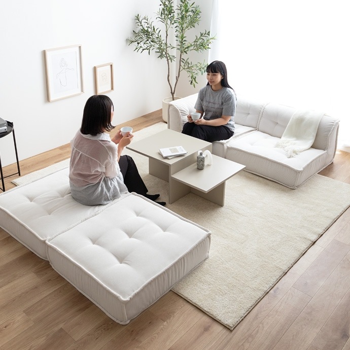 フロアクッション 76x76cm オットマン 椅子 コーデュロイ生地 フロアクッション 76x76cm オットマン 椅子 コーデュロイ生地