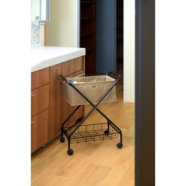 バスケットワゴン 折りたたみ キャスター付き ランドリー キッチン サイドワゴン 棚付き スチール グリーン ベージュ ブラック MIP-83