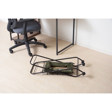 バスケットワゴン 折りたたみ キャスター付き ランドリー キッチン サイドワゴン 棚付き スチール グリーン ベージュ ブラック MIP-83