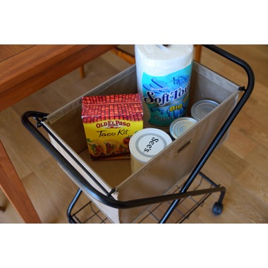 バスケットワゴン 折りたたみ キャスター付き ランドリー キッチン サイドワゴン 棚付き スチール グリーン ベージュ ブラック MIP-83