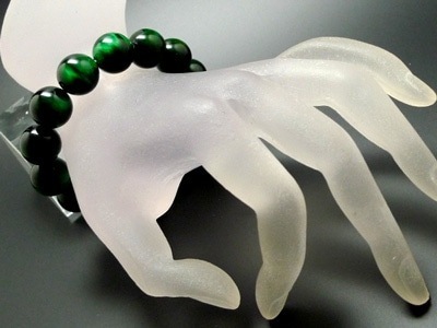 AAA グリーンタイガーアイ ブレスレット 14mm パワーストーン ブレスレット メンズ 天然石 数珠 アクセサリー メンズブレスレット パワーストーンブレスレット 天然石ブレスレット 男性用 厄除