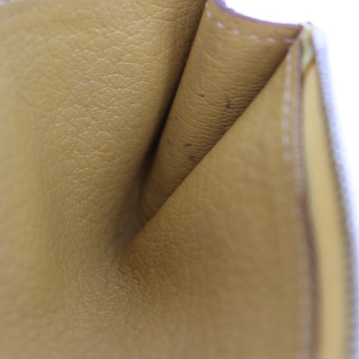 HERMES エルメス ペンケース - ピッコロ シェーブル イエロー系 シルバー金具 筆箱 小物入れ L刻印 本物保証 中古