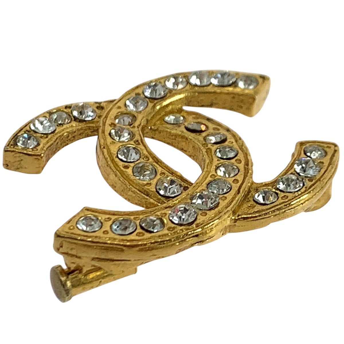 ヴィンテージ ココマーク ラインストーン ゴールド メッキ ブローチ レディース 504283