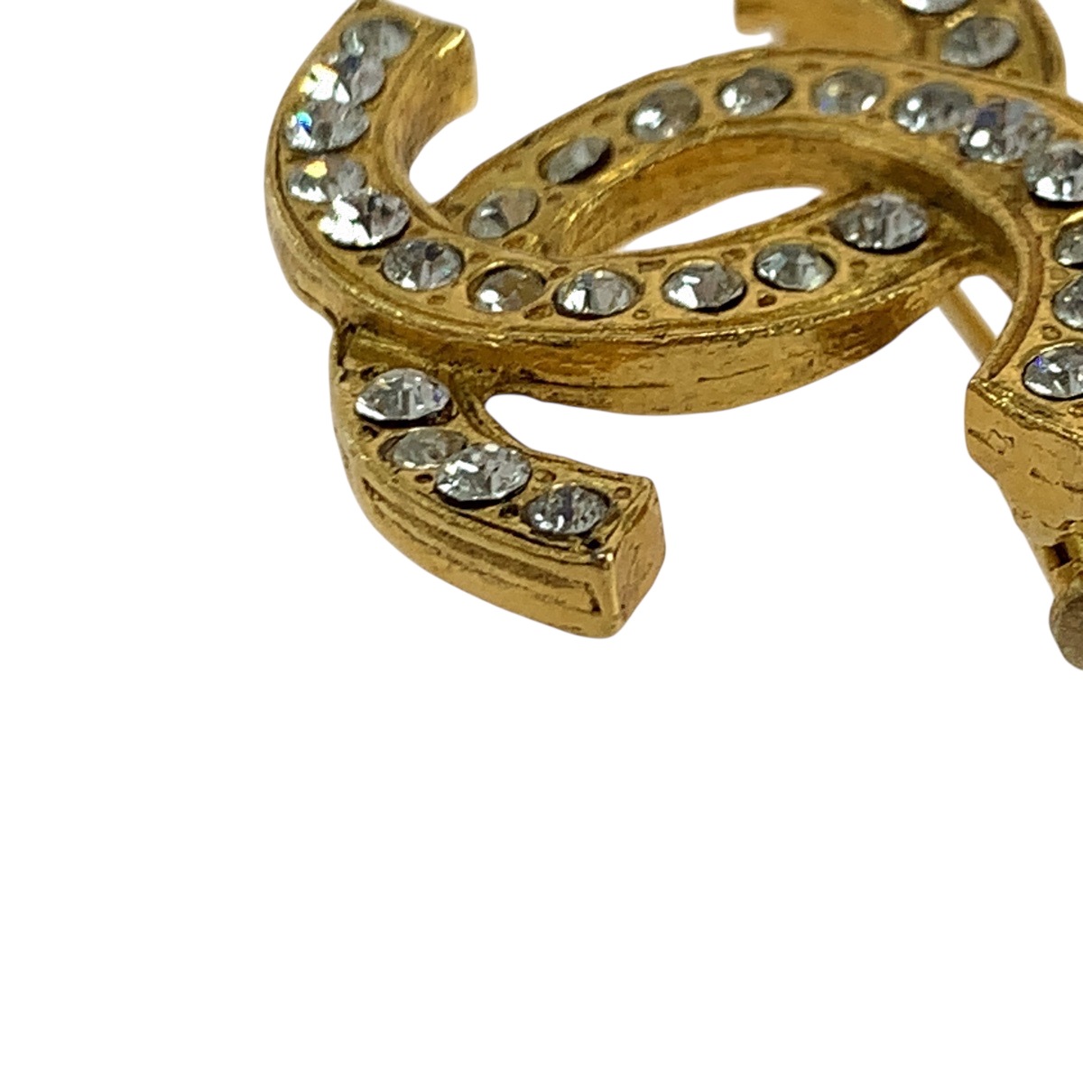 ヴィンテージ ココマーク ラインストーン ゴールド メッキ ブローチ レディース 504283