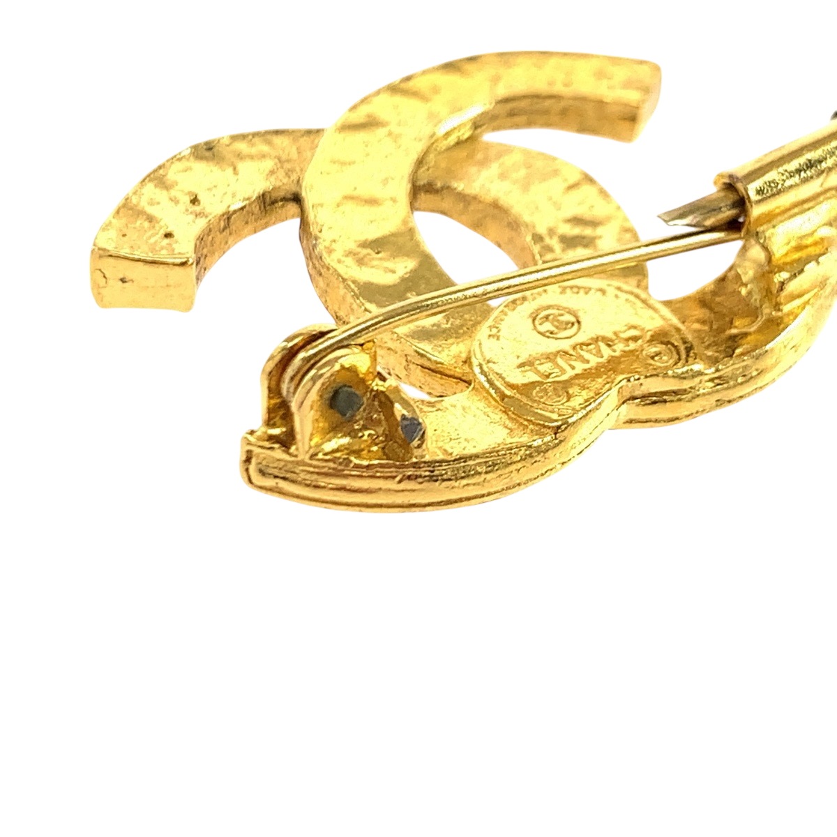 ヴィンテージ ココマーク ラインストーン ゴールド メッキ ブローチ レディース 504283