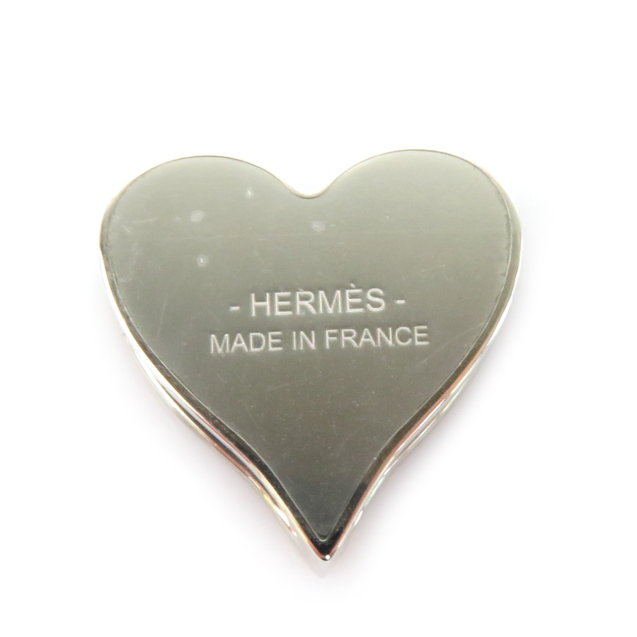 エルメス HERMES スカーフリング Tea Time メタル/エナメル シルバー/レッド レディース e57952g