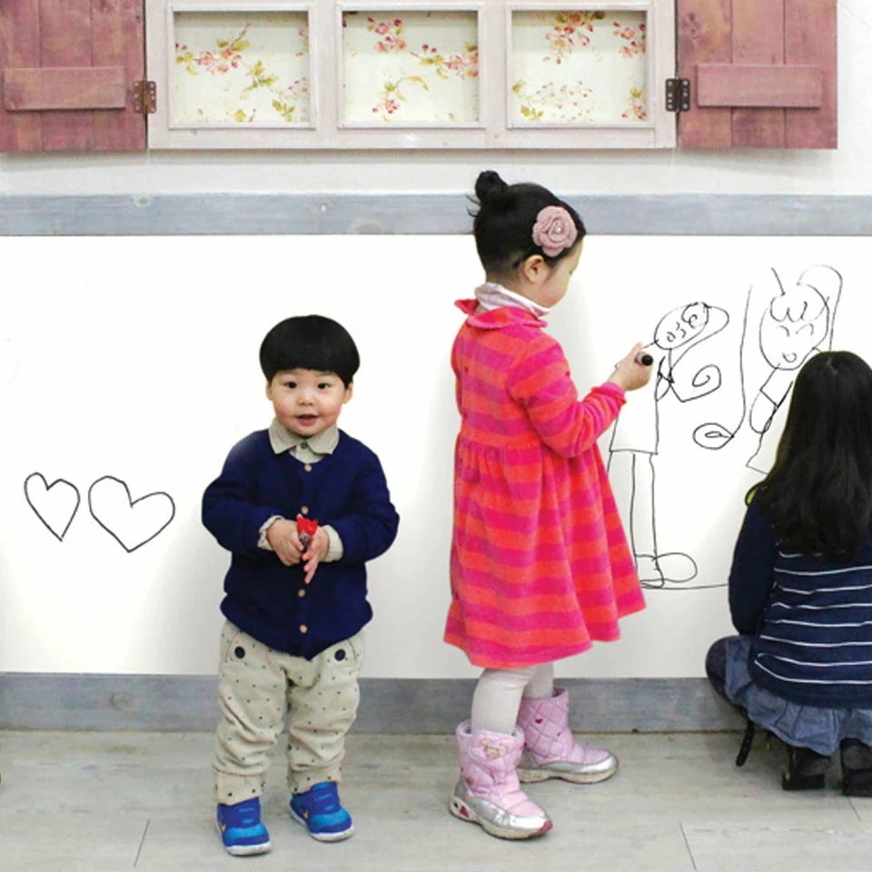 【急速出荷!】ホワイトボード シート 壁紙 【 ホワイトボードタイプの貼ってはがせる壁紙シール 】【 お得な壁紙6mセット 】 のり付き 壁用 リメイクシート ウォールステッカー アクセントクロス カ